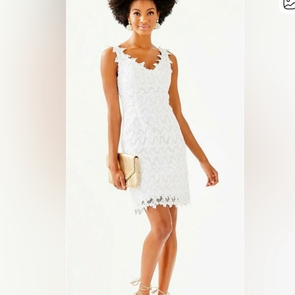 Lilly Pulitzer white Lace bridal or graduation Dress